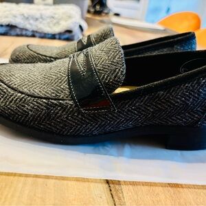 Clarks Westlynn Bay Leather Loafers - Black Tweed combination